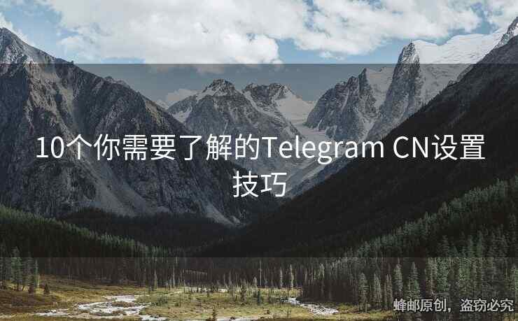 10个你需要了解的Telegram CN设置技巧