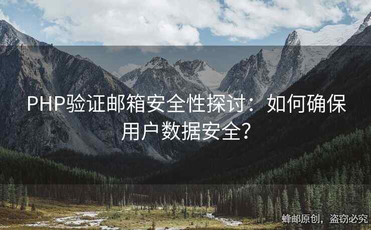 PHP验证邮箱安全性探讨：如何确保用户数据安全？
