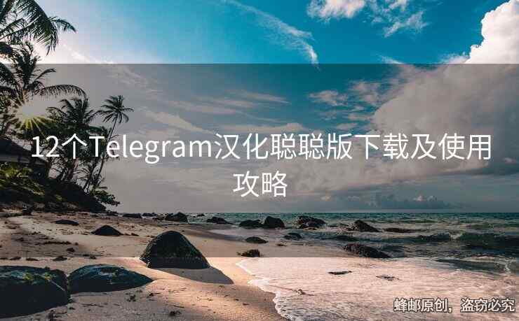 12个Telegram汉化聪聪版下载及使用攻略