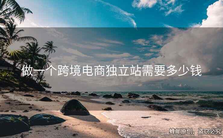 做一个跨境电商独立站需要多少钱