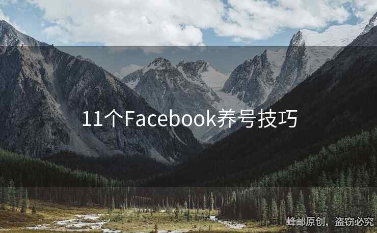 11个Facebook养号技巧