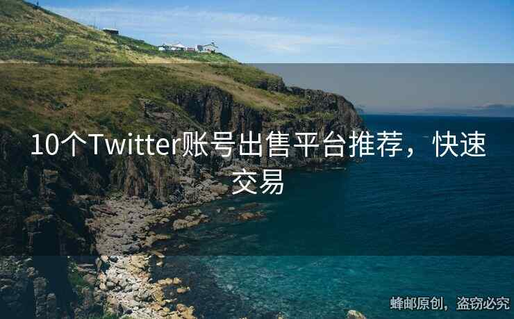 10个Twitter账号出售平台推荐，快速交易