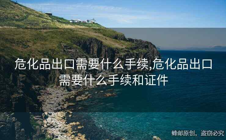 危化品出口需要什么手续,危化品出口需要什么手续和证件