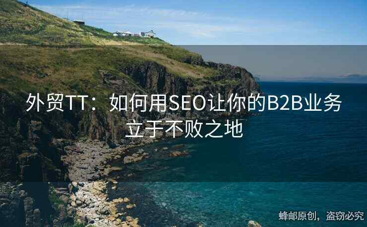 外贸TT：如何用SEO让你的B2B业务立于不败之地