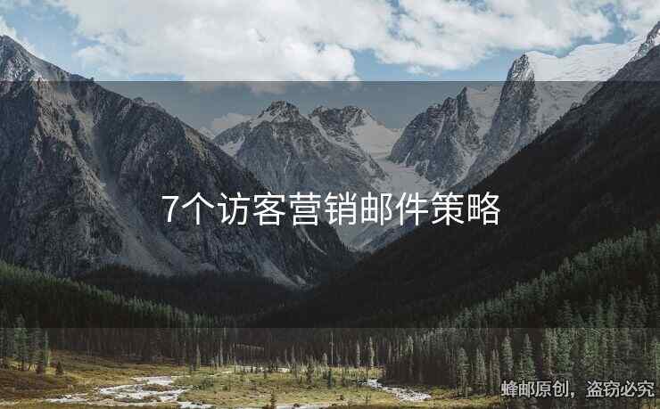 7个访客营销邮件策略