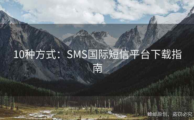 10种方式：SMS国际短信平台下载指南