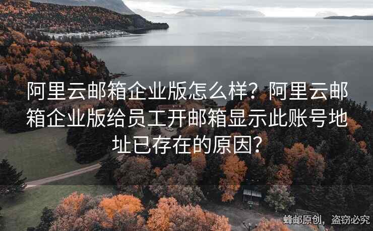 阿里云邮箱企业版怎么样？阿里云邮箱企业版给员工开邮箱显示此账号地址已存在的原因？