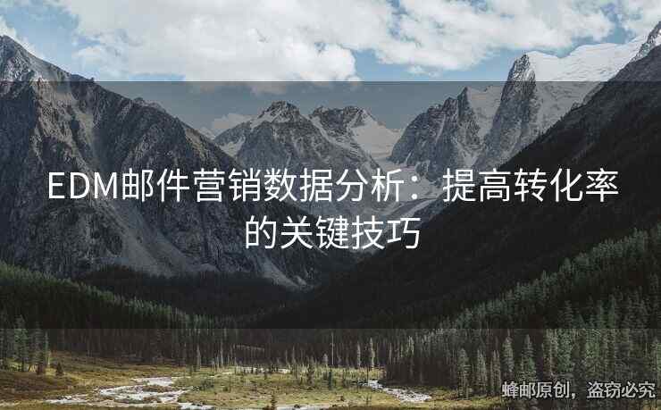 EDM邮件营销数据分析：提高转化率的关键技巧