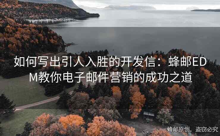如何写出引人入胜的开发信：蜂邮EDM教你电子邮件营销的成功之道