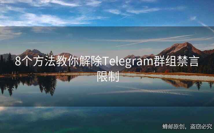8个方法教你解除Telegram群组禁言限制