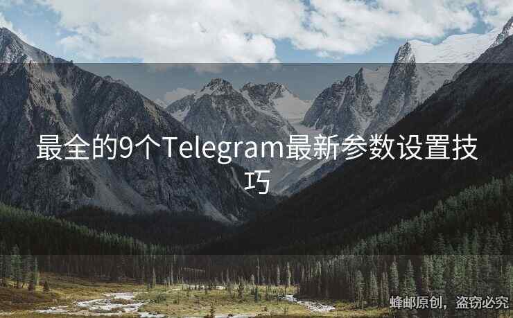 最全的9个Telegram最新参数设置技巧