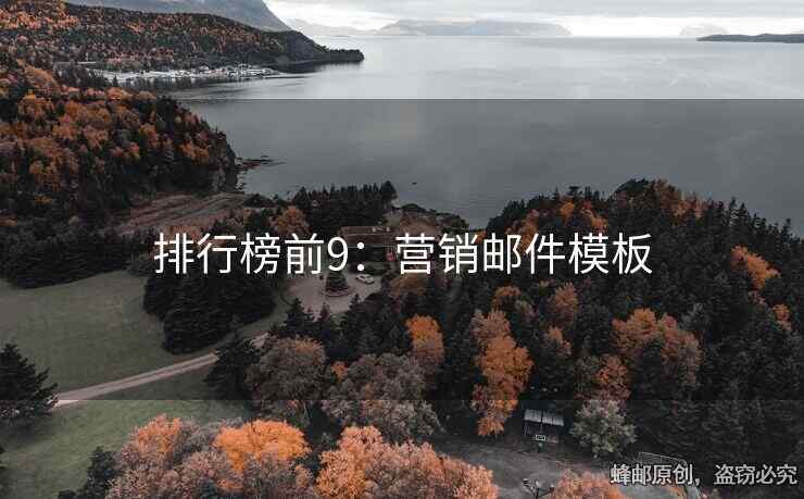排行榜前9：营销邮件模板