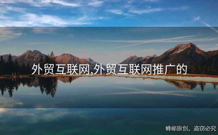 外贸互联网,外贸互联网推广的