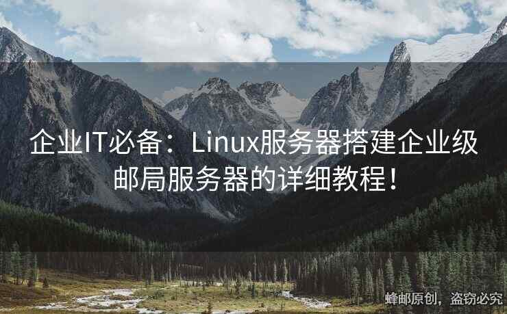 企业IT必备：Linux服务器搭建企业级邮局服务器的详细教程！