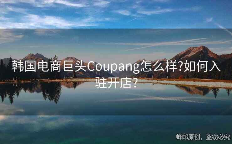 韩国电商巨头Coupang怎么样?如何入驻开店?