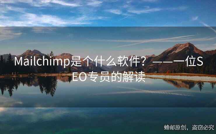 Mailchimp是个什么软件？——一位SEO专员的解读