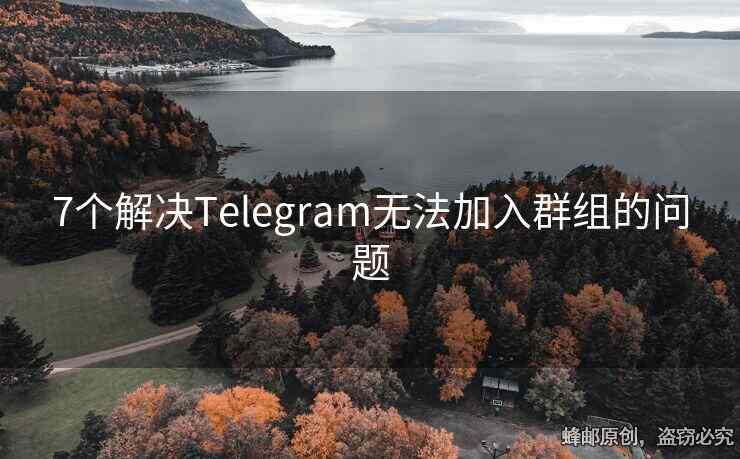 7个解决Telegram无法加入群组的问题