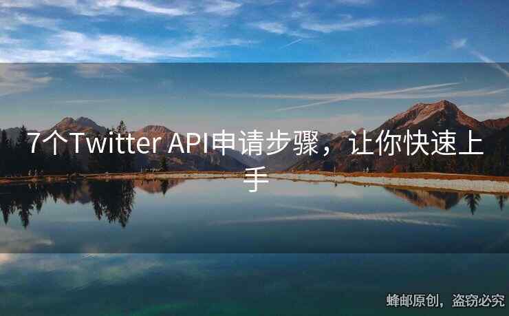 7个Twitter API申请步骤，让你快速上手
